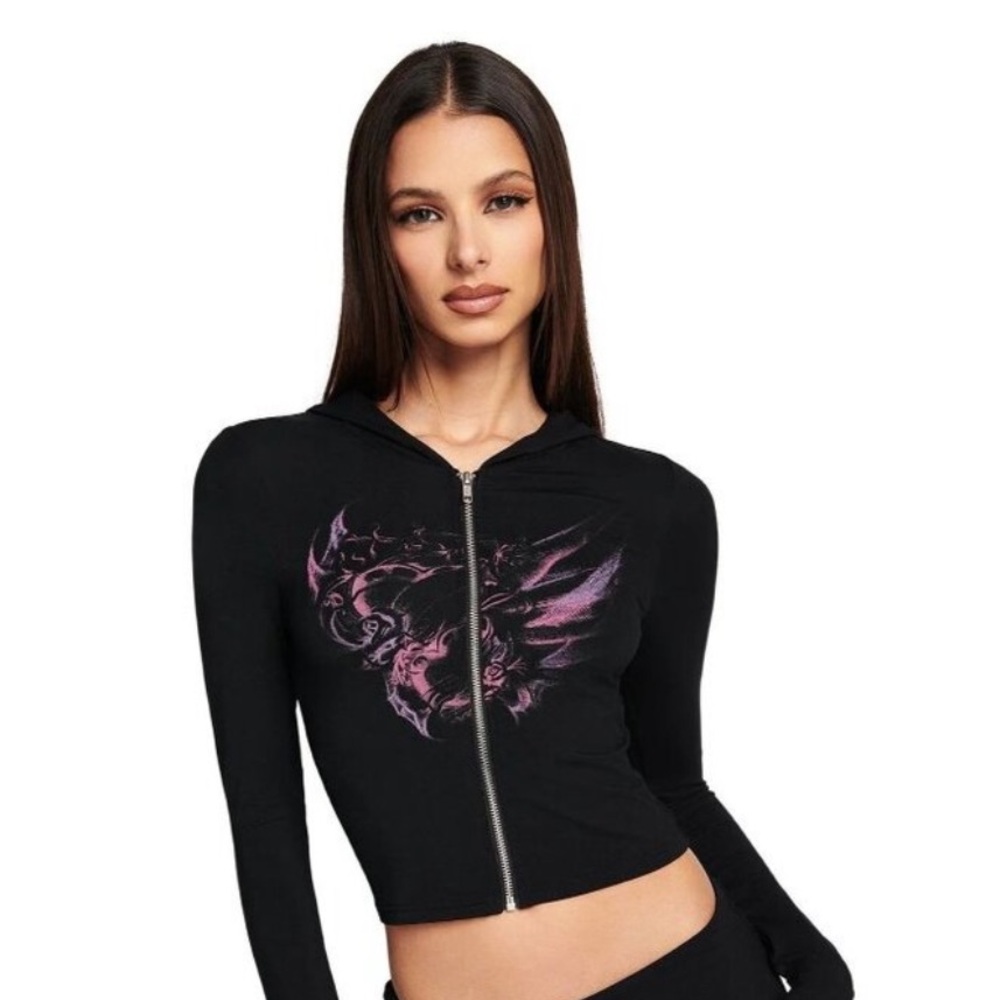 I.AM.GIA Black Taylor Zip-Up Jacket Hoodie XS | Streetwear